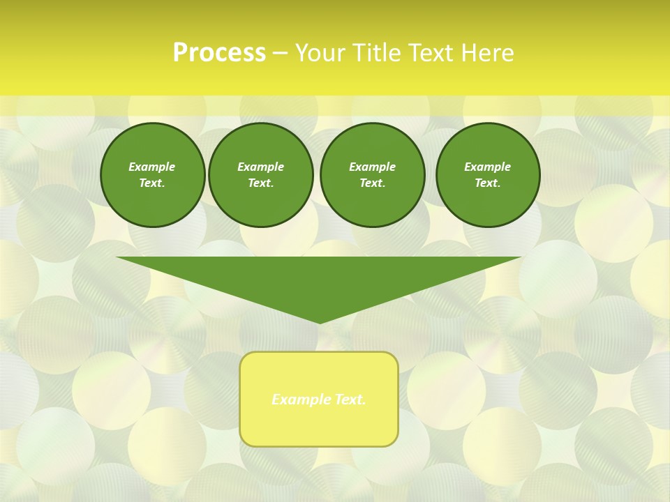 A Green And Yellow Background With Circles PowerPoint Template