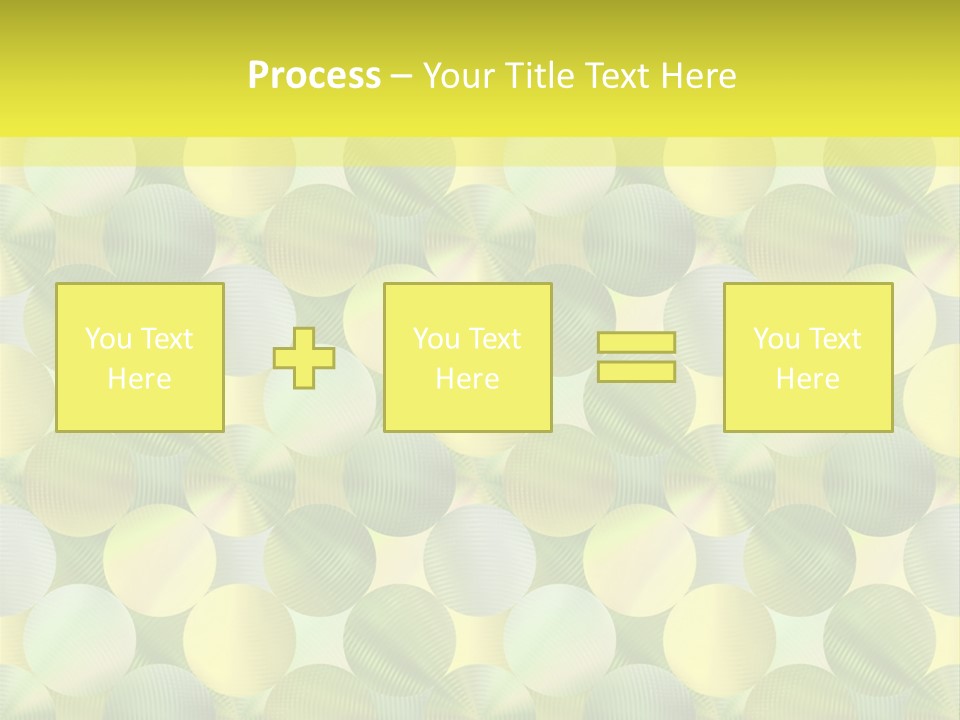 A Green And Yellow Background With Circles PowerPoint Template