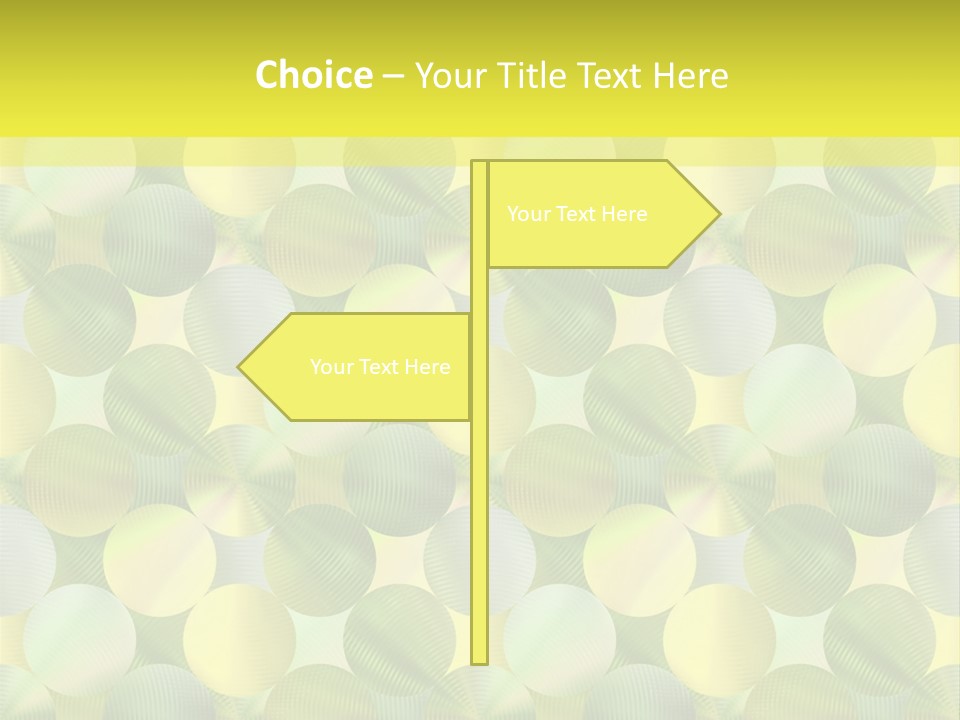A Green And Yellow Background With Circles PowerPoint Template