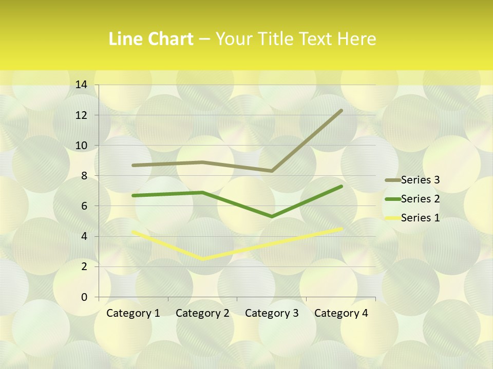 A Green And Yellow Background With Circles PowerPoint Template