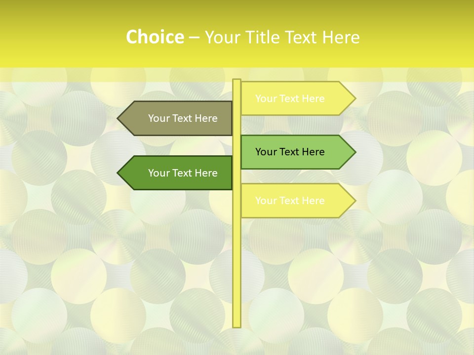 A Green And Yellow Background With Circles PowerPoint Template