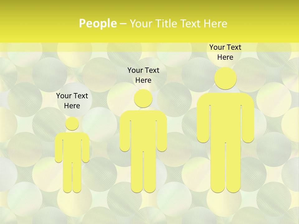 A Green And Yellow Background With Circles PowerPoint Template