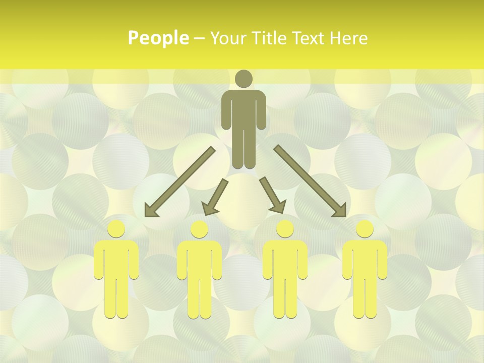 A Green And Yellow Background With Circles PowerPoint Template