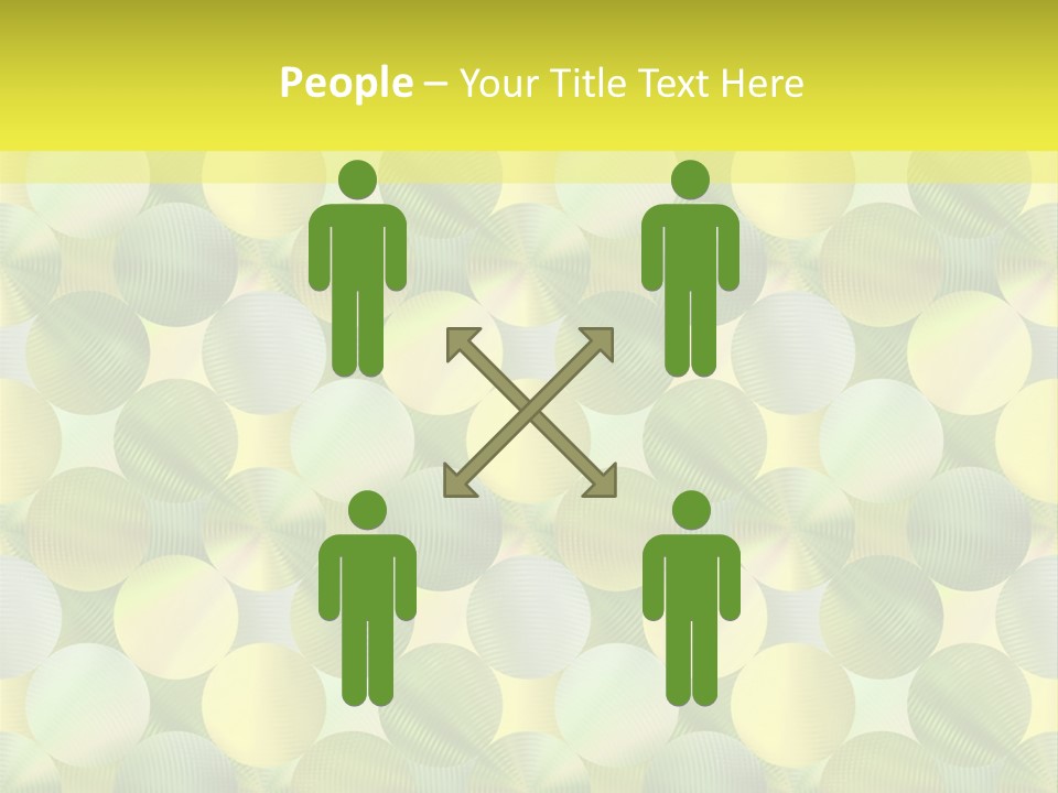 A Green And Yellow Background With Circles PowerPoint Template
