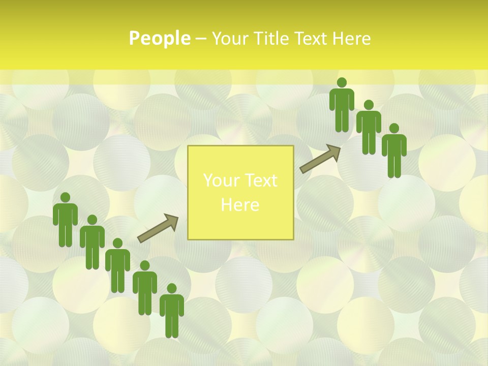 A Green And Yellow Background With Circles PowerPoint Template