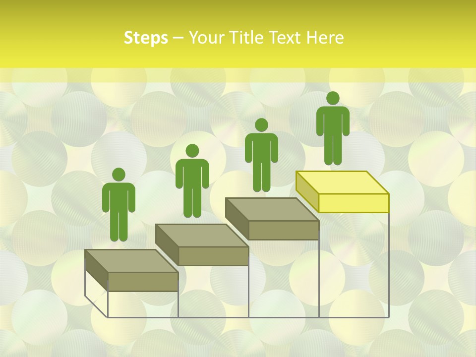 A Green And Yellow Background With Circles PowerPoint Template