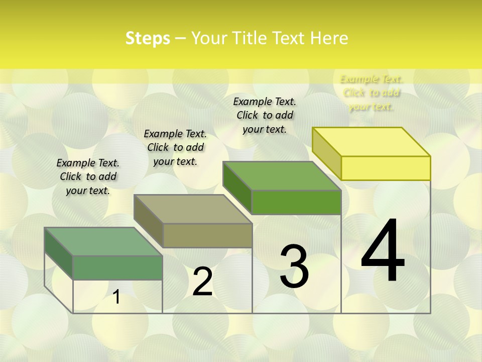 A Green And Yellow Background With Circles PowerPoint Template