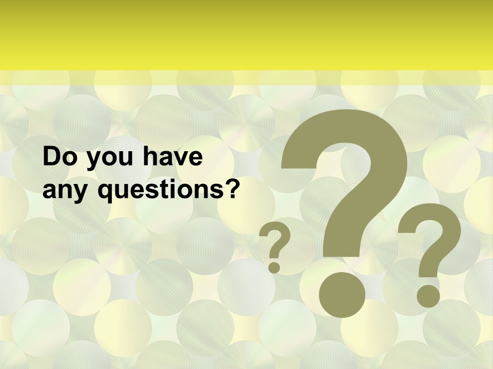 A Green And Yellow Background With Circles PowerPoint Template