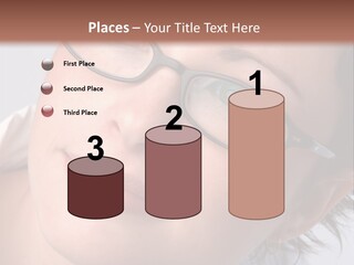 A Woman Wearing Glasses With A Brown Background PowerPoint Template