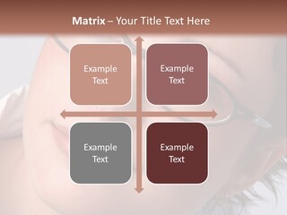 A Woman Wearing Glasses With A Brown Background PowerPoint Template
