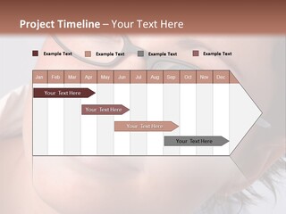 A Woman Wearing Glasses With A Brown Background PowerPoint Template
