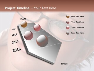 A Woman Wearing Glasses With A Brown Background PowerPoint Template