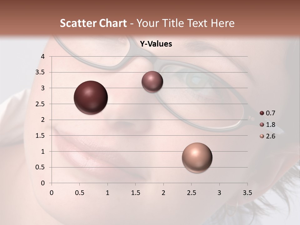 A Woman Wearing Glasses With A Brown Background PowerPoint Template