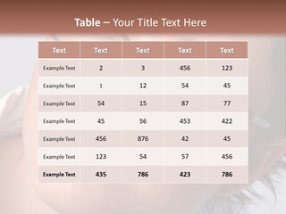 A Woman Wearing Glasses With A Brown Background PowerPoint Template
