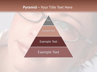 A Woman Wearing Glasses With A Brown Background PowerPoint Template