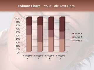 A Woman Wearing Glasses With A Brown Background PowerPoint Template
