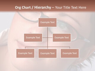 A Woman Wearing Glasses With A Brown Background PowerPoint Template