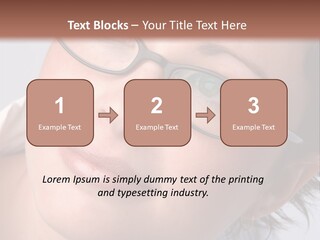 A Woman Wearing Glasses With A Brown Background PowerPoint Template