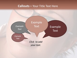 A Woman Wearing Glasses With A Brown Background PowerPoint Template