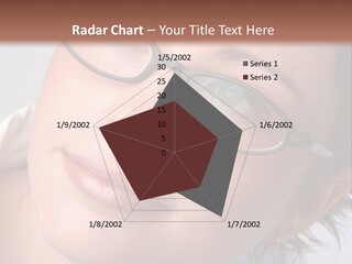 A Woman Wearing Glasses With A Brown Background PowerPoint Template