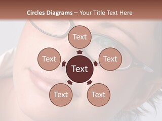 A Woman Wearing Glasses With A Brown Background PowerPoint Template
