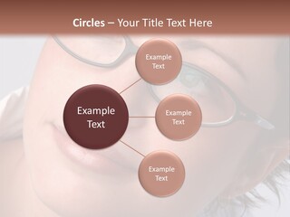 A Woman Wearing Glasses With A Brown Background PowerPoint Template