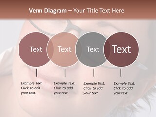 A Woman Wearing Glasses With A Brown Background PowerPoint Template