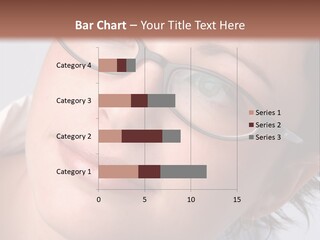 A Woman Wearing Glasses With A Brown Background PowerPoint Template
