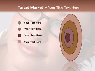 A Woman Wearing Glasses With A Brown Background PowerPoint Template