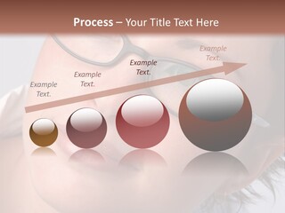 A Woman Wearing Glasses With A Brown Background PowerPoint Template