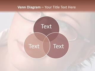 A Woman Wearing Glasses With A Brown Background PowerPoint Template
