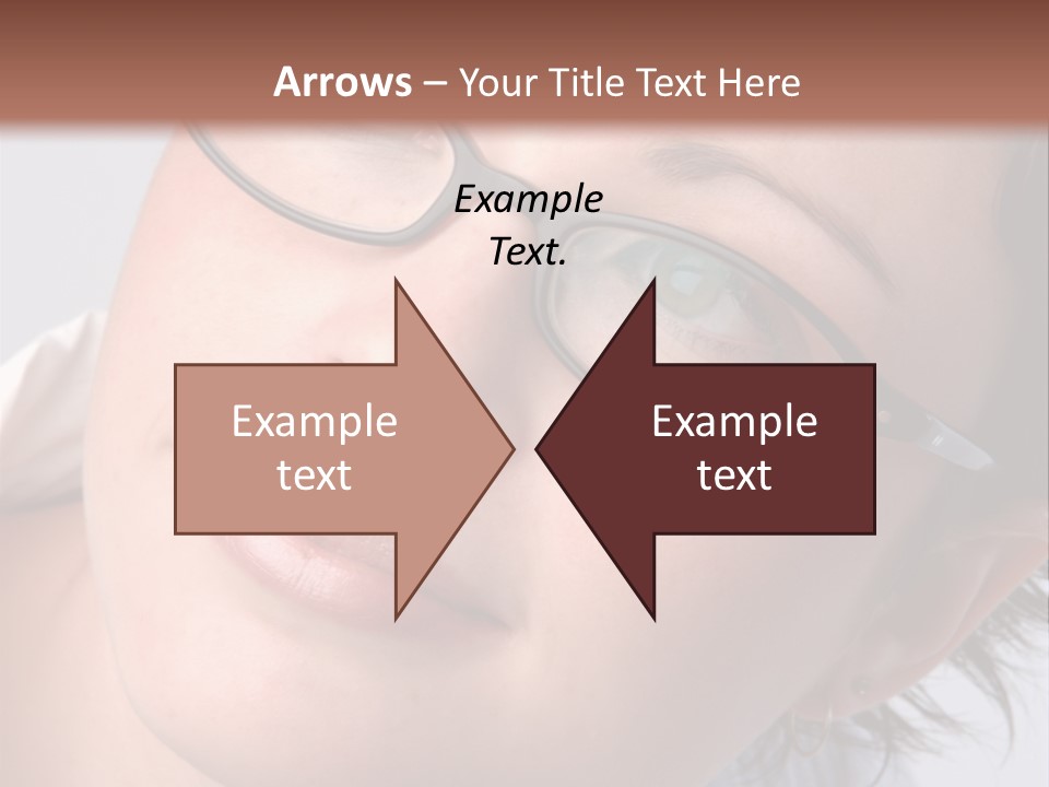 A Woman Wearing Glasses With A Brown Background PowerPoint Template