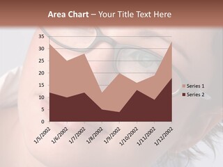 A Woman Wearing Glasses With A Brown Background PowerPoint Template