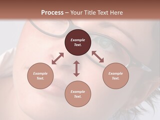 A Woman Wearing Glasses With A Brown Background PowerPoint Template