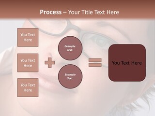 A Woman Wearing Glasses With A Brown Background PowerPoint Template