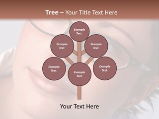 A Woman Wearing Glasses With A Brown Background PowerPoint Template