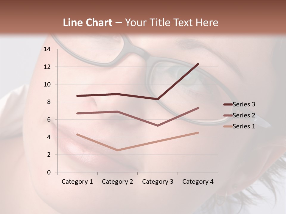 A Woman Wearing Glasses With A Brown Background PowerPoint Template