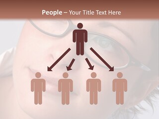 A Woman Wearing Glasses With A Brown Background PowerPoint Template