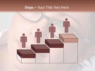 A Woman Wearing Glasses With A Brown Background PowerPoint Template