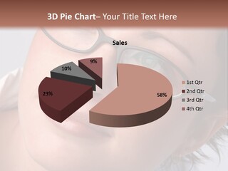 A Woman Wearing Glasses With A Brown Background PowerPoint Template