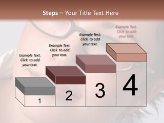 A Woman Wearing Glasses With A Brown Background PowerPoint Template