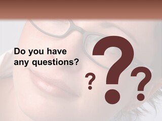 A Woman Wearing Glasses With A Brown Background PowerPoint Template