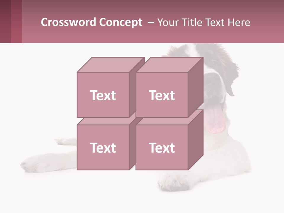 A Dog Laying Down With Its Tongue Out PowerPoint Template