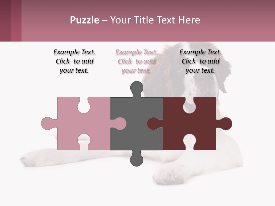 A Dog Laying Down With Its Tongue Out PowerPoint Template