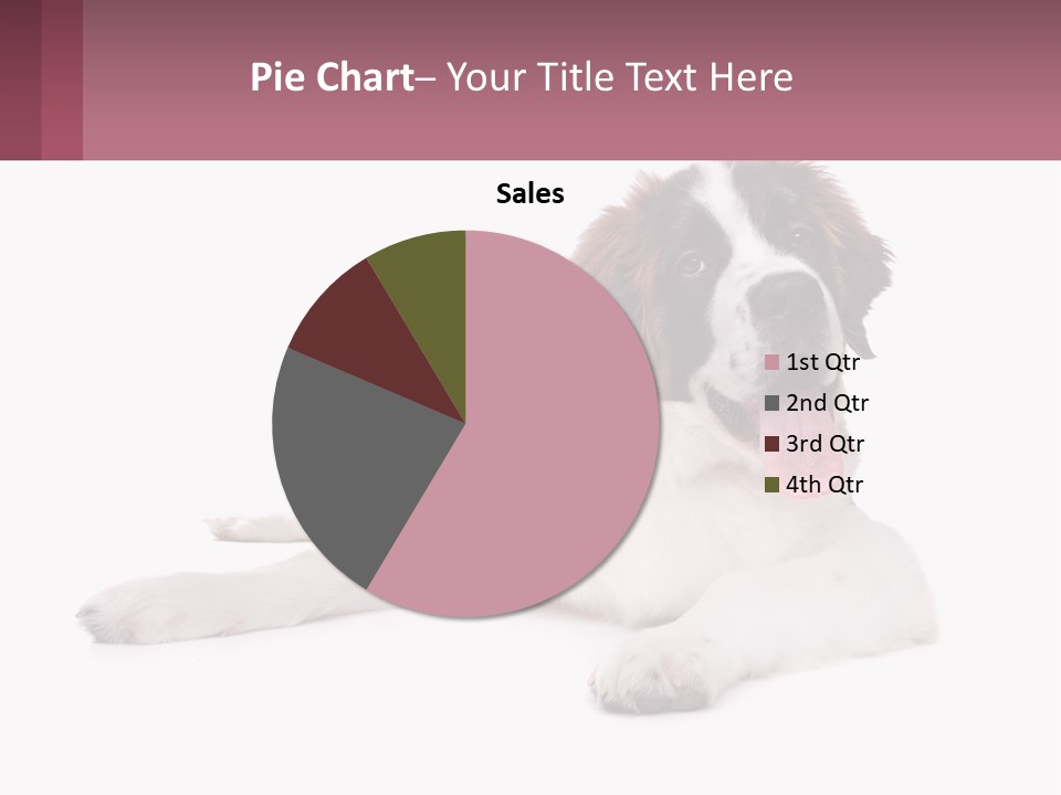 A Dog Laying Down With Its Tongue Out PowerPoint Template