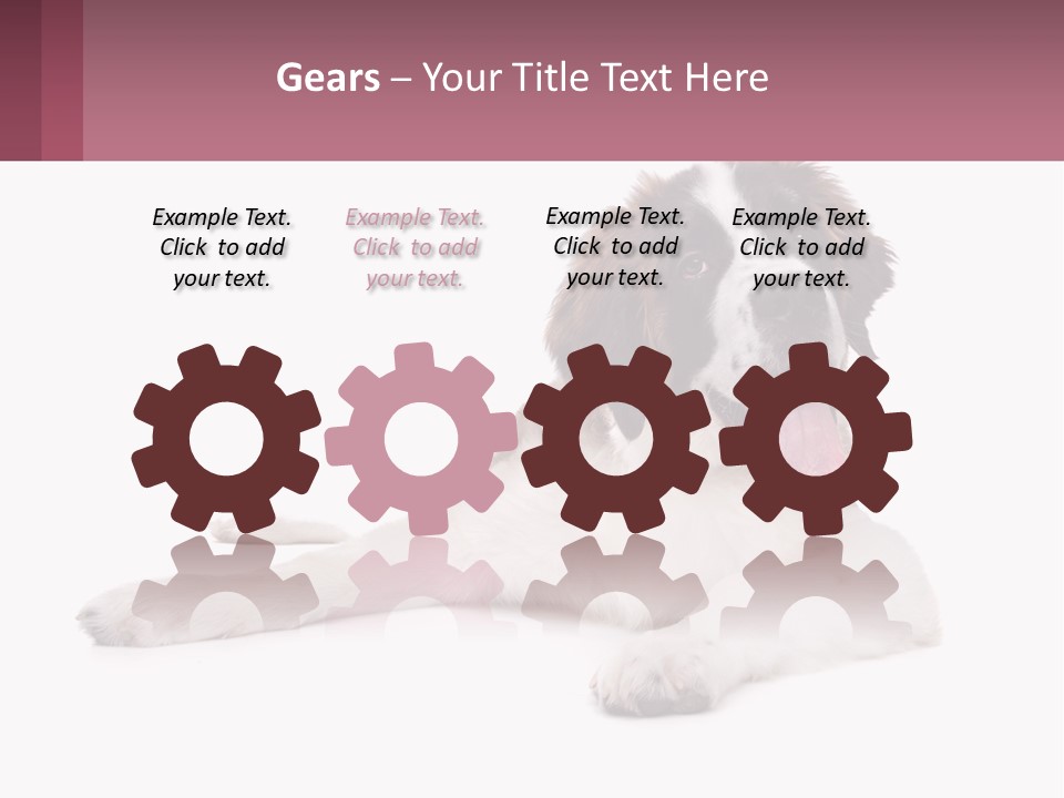 A Dog Laying Down With Its Tongue Out PowerPoint Template