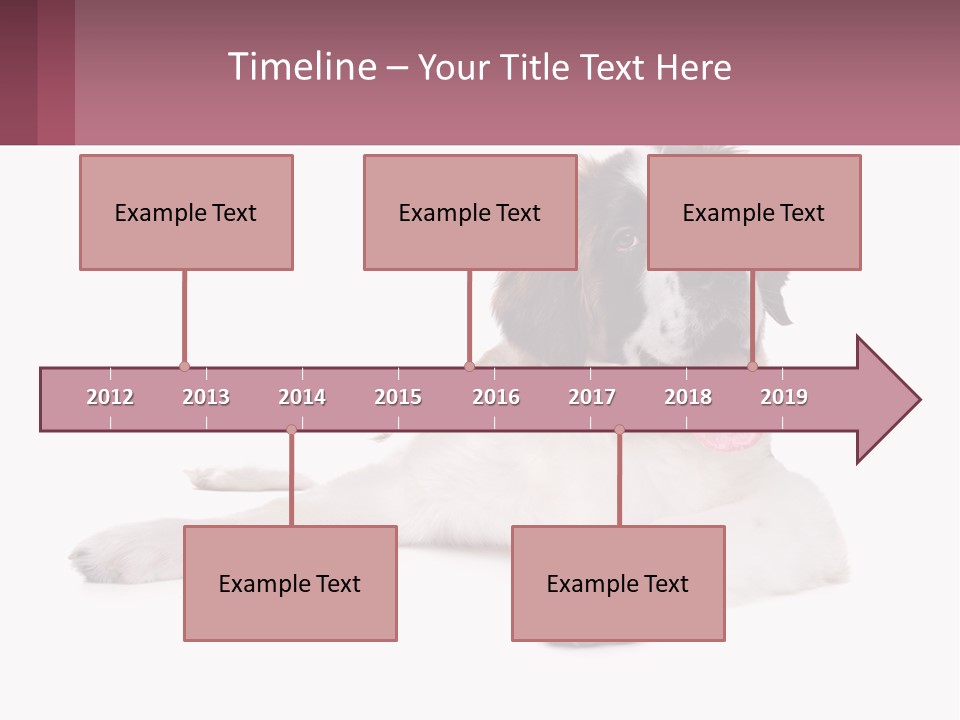 A Dog Laying Down With Its Tongue Out PowerPoint Template