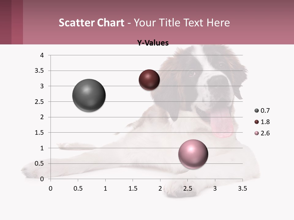 A Dog Laying Down With Its Tongue Out PowerPoint Template