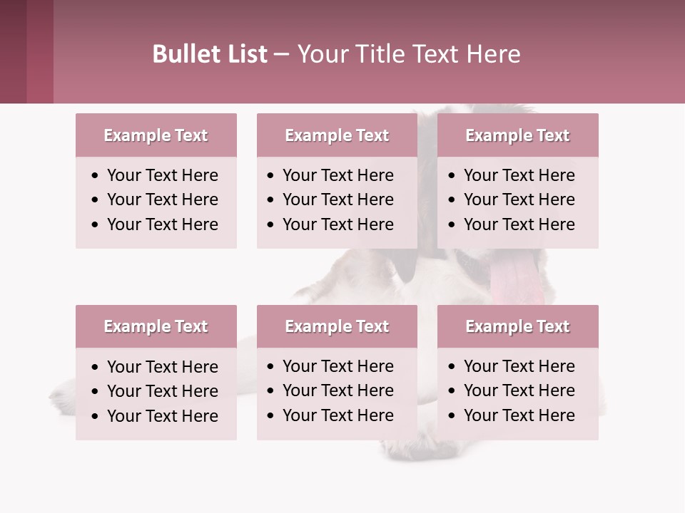 A Dog Laying Down With Its Tongue Out PowerPoint Template