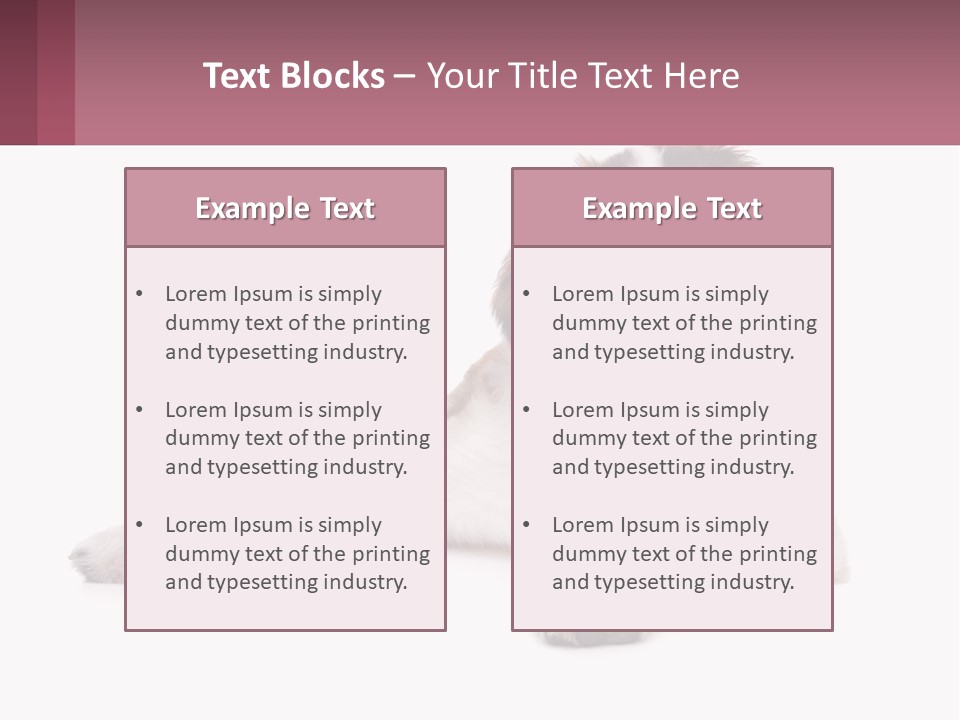 A Dog Laying Down With Its Tongue Out PowerPoint Template